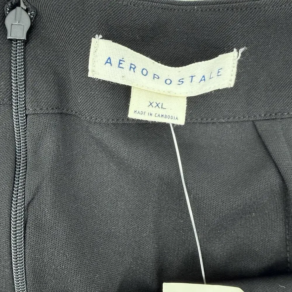 Aeropostale Women’s Size XXL Black Tennis Style Mini Skort Career Skirt NWT